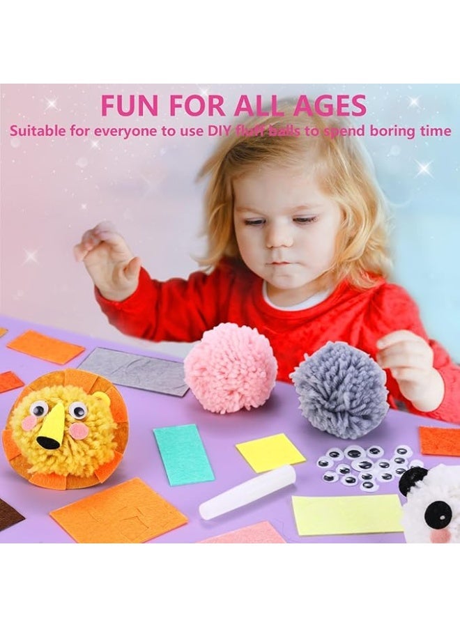 Pom Pom Craft Kit - Animal Arts and Crafts for Kids - DIY Art Supplies, Toys Gifts for Girls 4 5 6 7 8 9 10 Years Old - Image 4